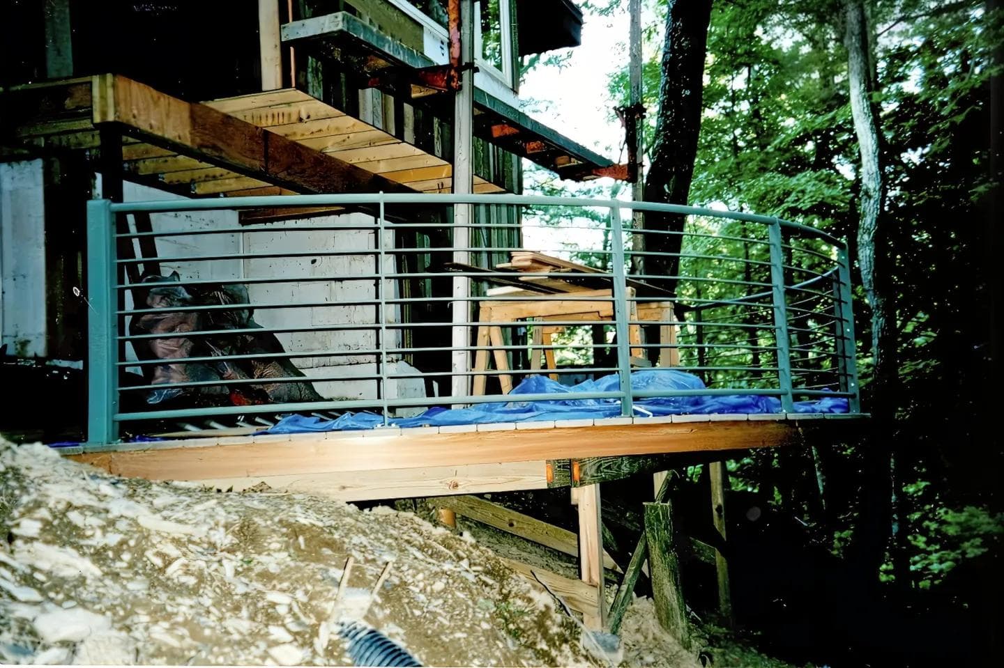 Curved radius railing at Kingston, NY home.