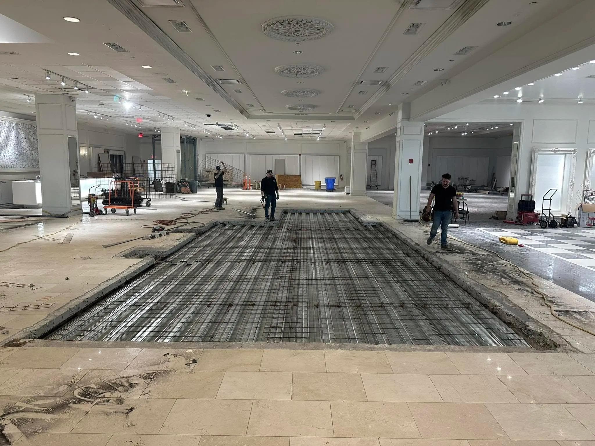 Retail commercial space steel infill in West Nyack, NY