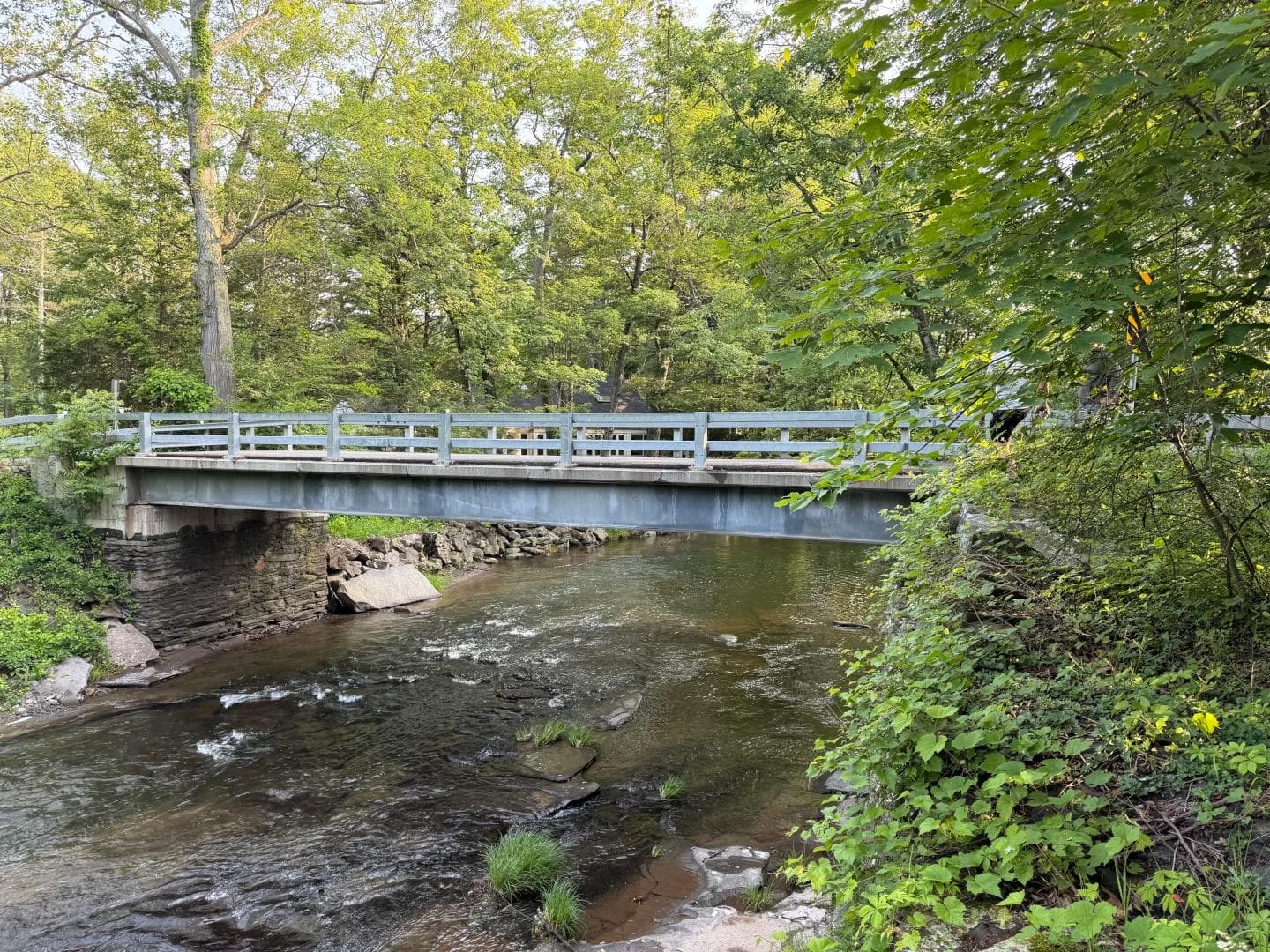 Custom steel construction Chestnut Bridge NYSDOT bridge in Woodstock, NY.